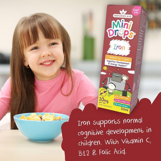 Natures Aid Iron Mini Drop Cognitive Development nutrition children support growth Best Kid imported genuine UK premium health diet baby supplement low price bd