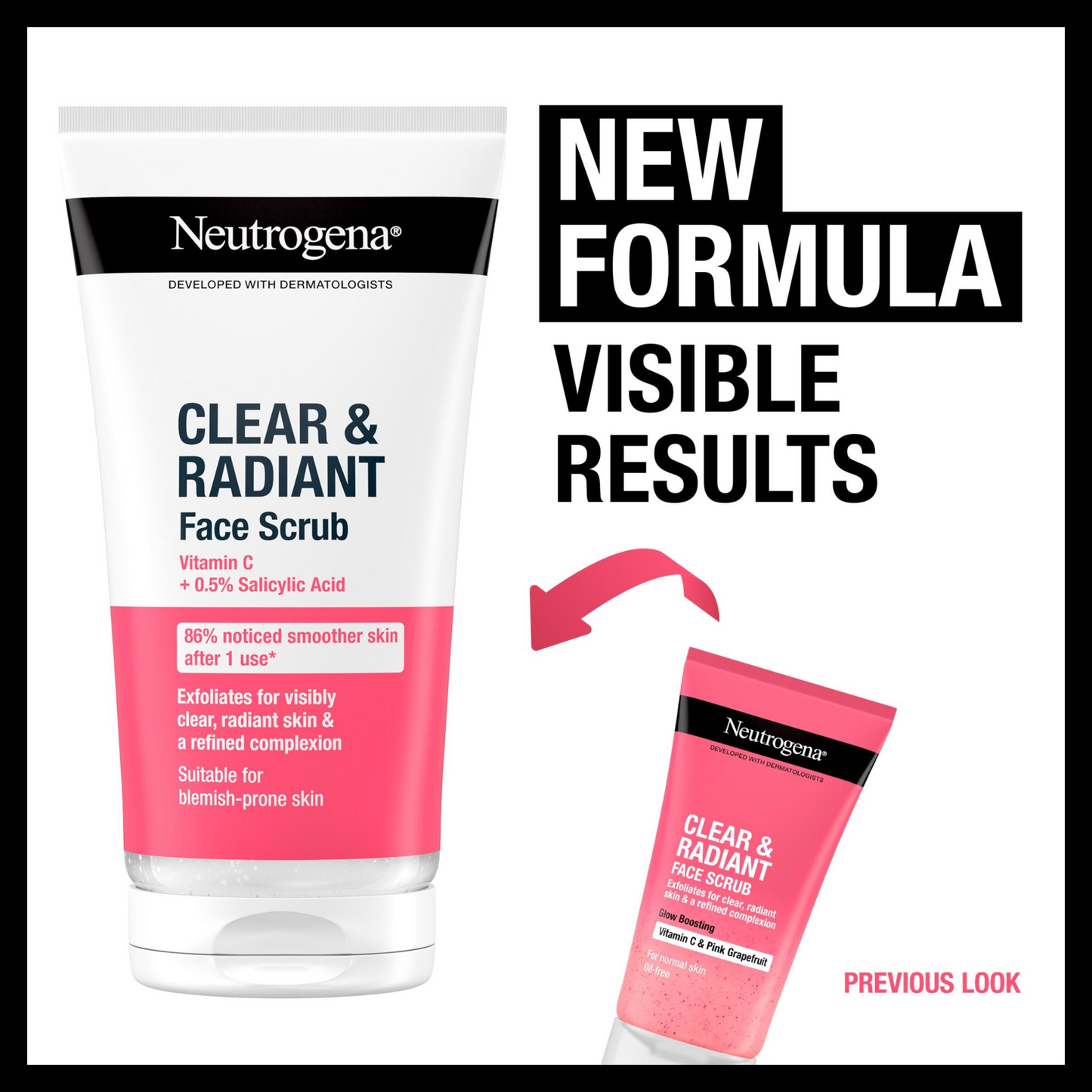 Neutrogena Clear & Radiant Face Scrub With Vitamin C clean glow natural Best dry bright protect import UK authentic genuine skin care soft body low price in BD