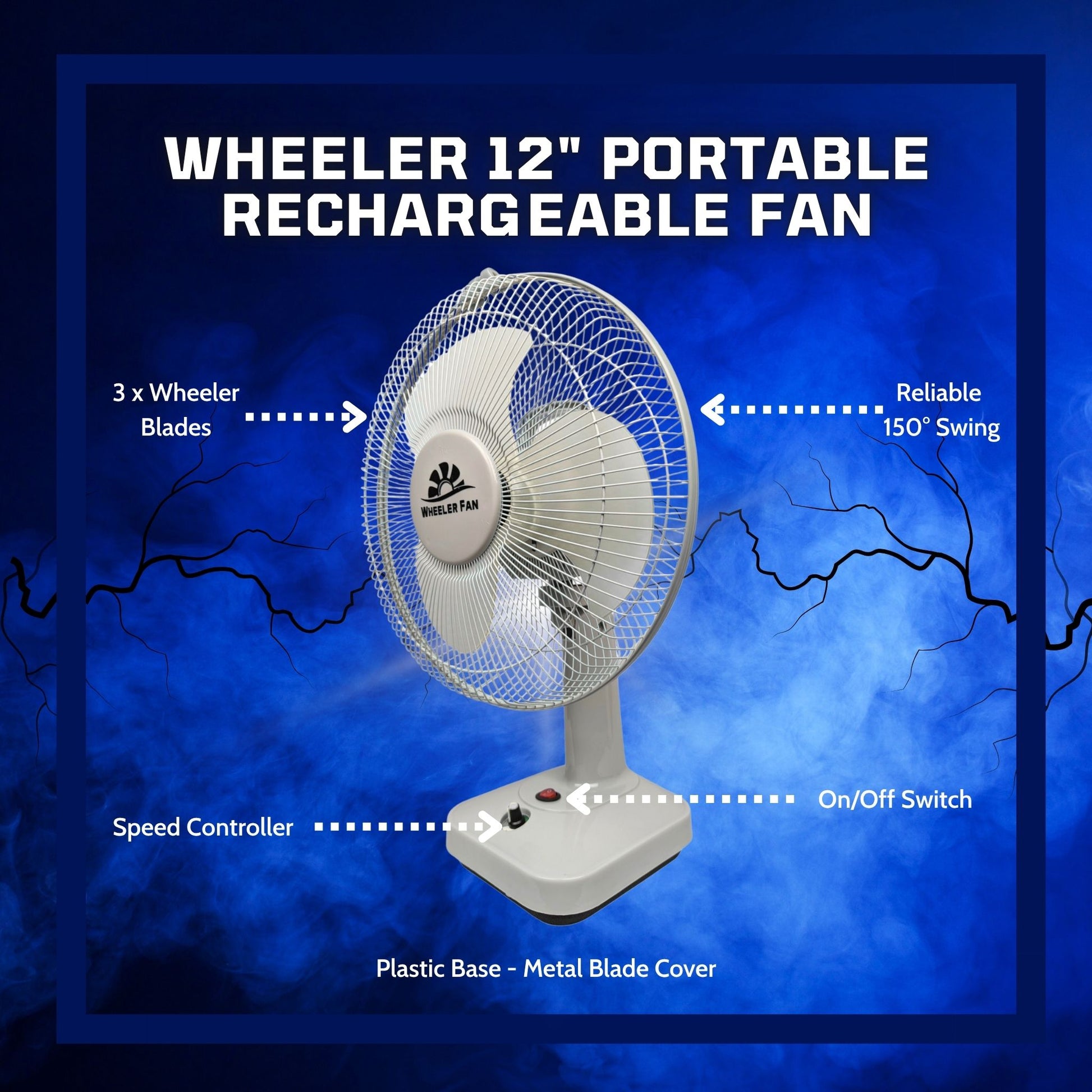 Wheeler flexible Rechargeable Fan 3 hour Backup Lithium fast air cooler portable light electric summer heat best cheap price Bangladesh Dhaka Chittagong Sylhet