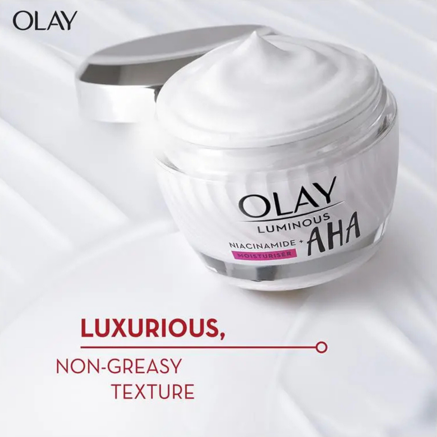 Olay Luminous Niacinamide AHA Face Cream Moisturiser Reduces Stubborn Spots skincare Best import authentic original genuine brand premium Australia low price BD