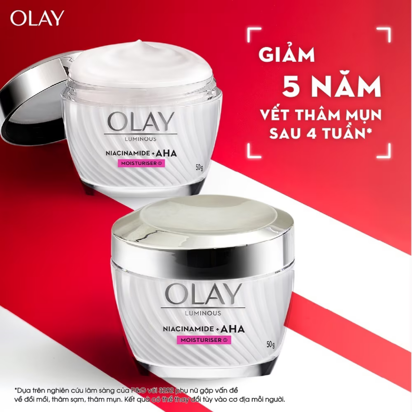 Olay Luminous Niacinamide + AHA Moisturiser Reduces Acne Marks skin care Best import makeup glow authentic original genuine brand premium Australia low price BD