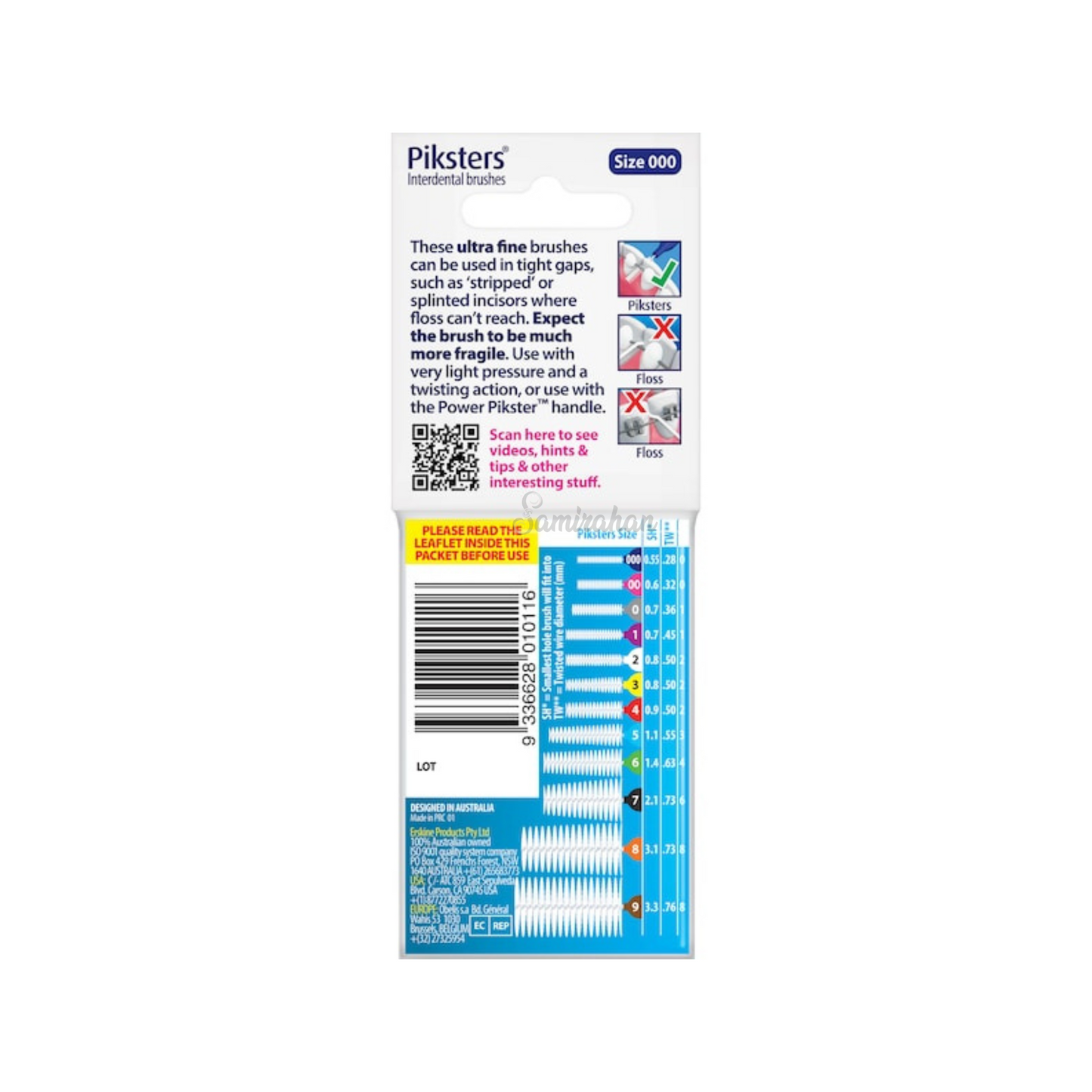 Piksters Reusable Interdental Brush Oral Hygiene Size 000 teeth gum enamel yellow Best import foreign Australian premium quality dentist white cheap price in bd