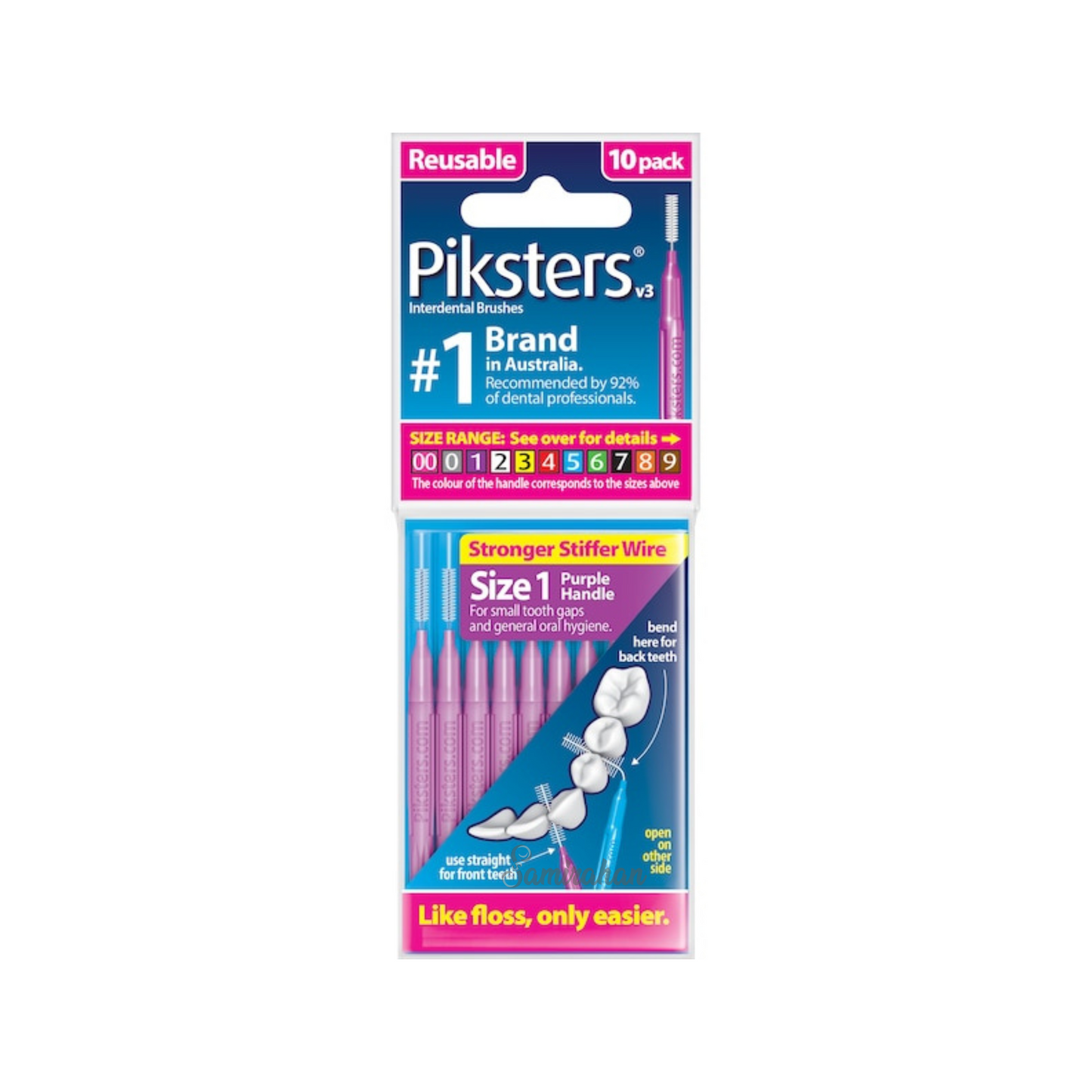 Piksters Reusable Interdental Brushes Oral Hygiene Size 1 pain gum enamel yellow Best import foreign Australian premium quality dentist white cheap price in bd