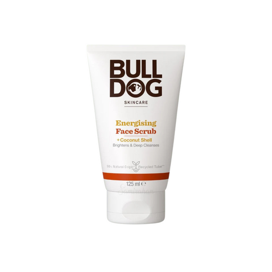 BullDog Skincare Energising Face Scrub Coconut Shell Men Remove Bright Daily dry dark spot clean Sensitive smooth mattifie Glow soft Best import UK low price bd