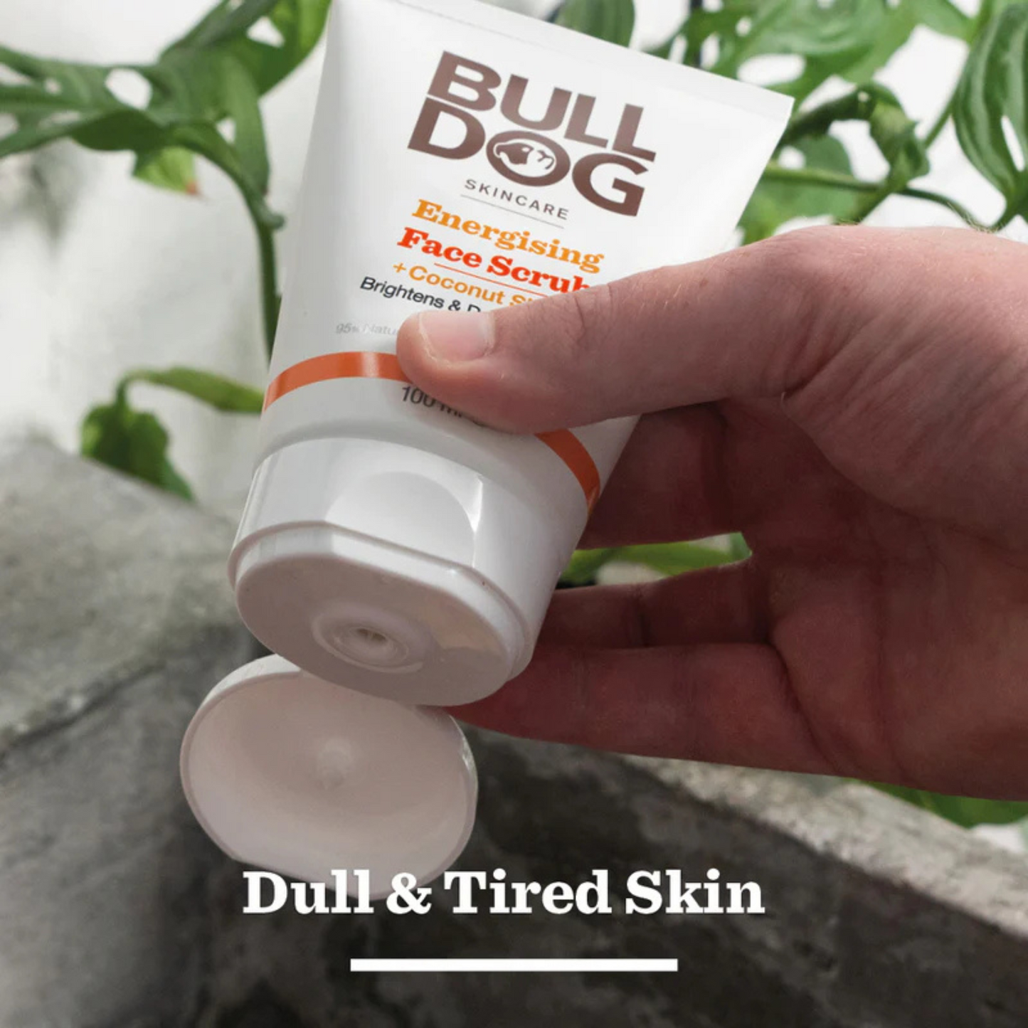 BullDog Skincare Energising Face Scrub Coconut Shell Men Remove Bright Daily dry dark spot clean Sensitive smooth mattifie Glow soft Best import UK low price bd