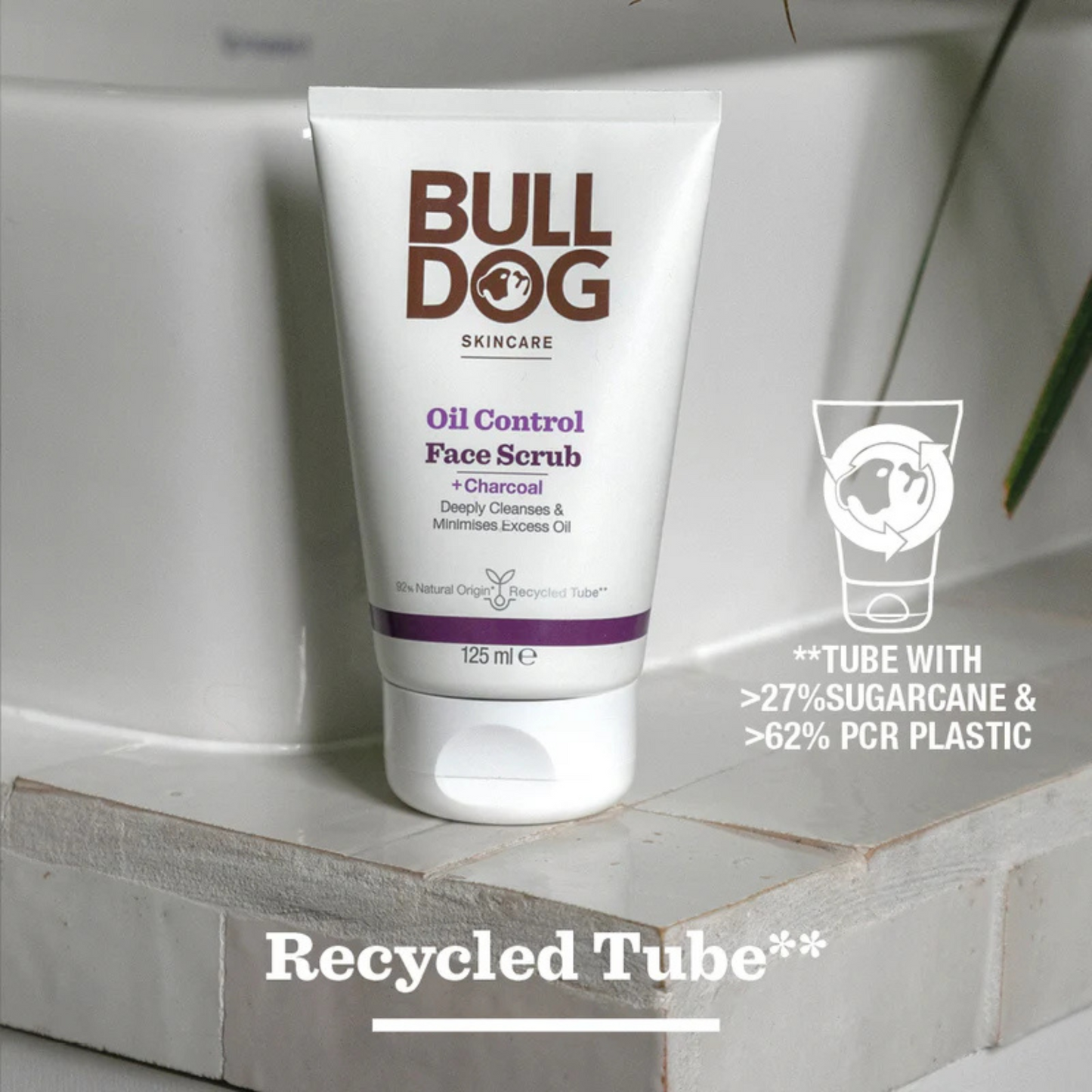 BullDog Skincare Oil Control Face Scrub Charcoal Men Remove Bright Daily dry dark spot clean Sensitive smooth mattifies Glow soft Best import UK low price in bd