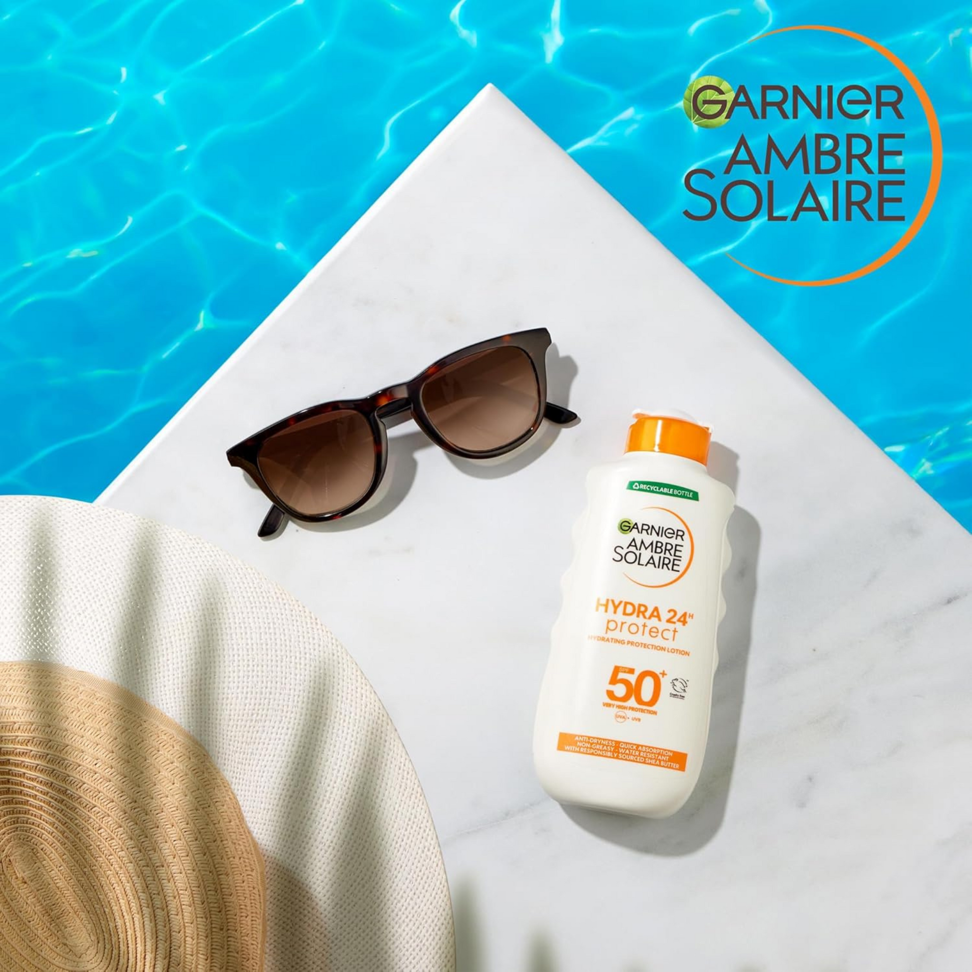 Garnier Ambre Solaire 24H Protect Hydra Lotion Shea Butter sun protect deeply clean Best import UK French genuine facial smooth beauty cosmetic low price in BD