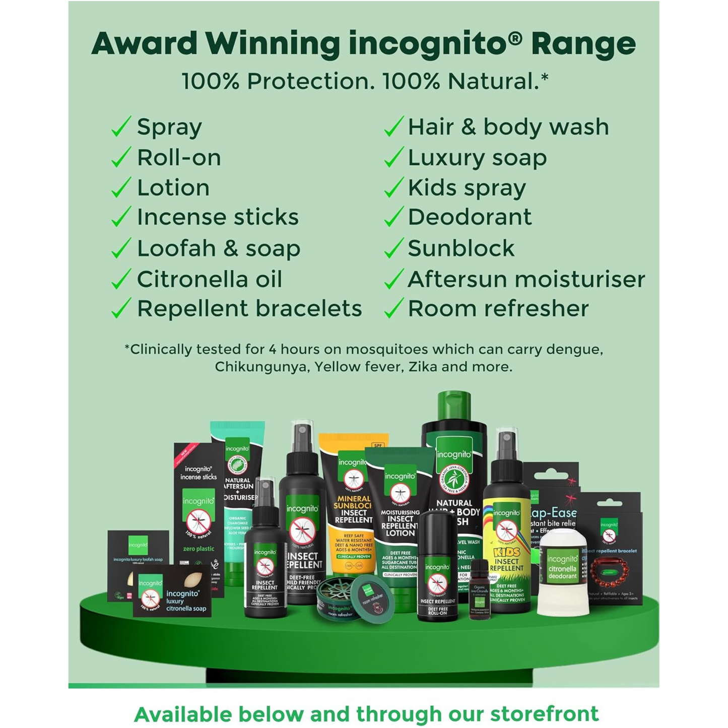 Incognito Natural Insect Repellent Spray Mosquitoes bug Ticks dry irritated skin lotion sale discount harbel Best real import premium herbal Australia cheap bd