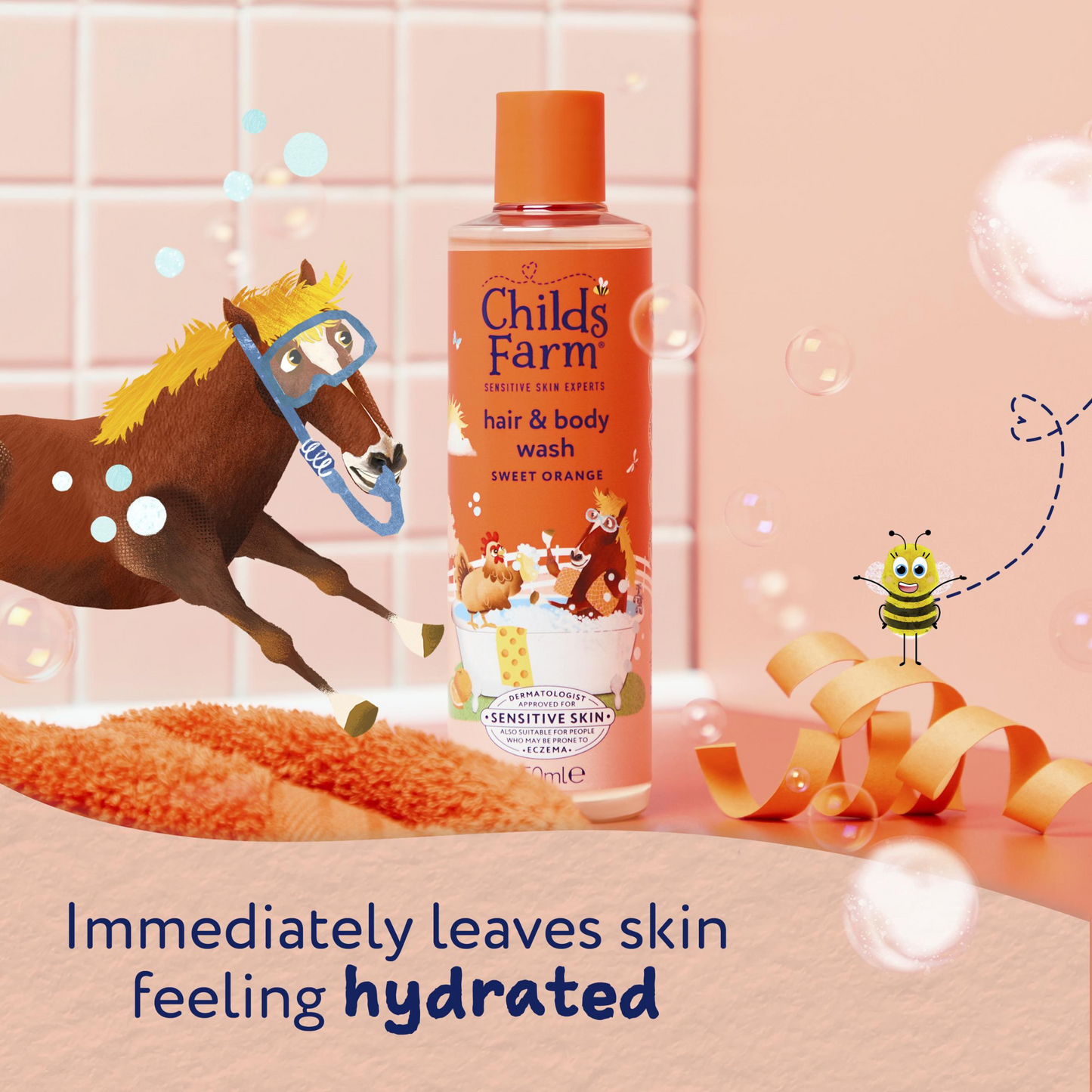 Childs Farm Sweet Orange Hair Body Wash For Kids Sensitive clean revive skin care hair child soap import Australia genuine authentic premium beauty low price bd