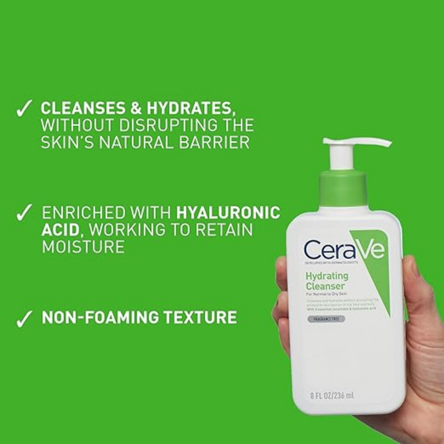 CeraVe Hydrating cleanser UK imported face wash soap makeup for dry sensitive skin authentic premium online BD shop cheapest price Dhaka Chittagong Bangladesh