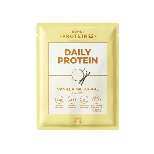 Bondi Protein Co Daily Protein Vanilla Milkshake Sachet imported Australia authentic muscle premium brand online shop strong cheap price BD Dhaka Gym Supplement