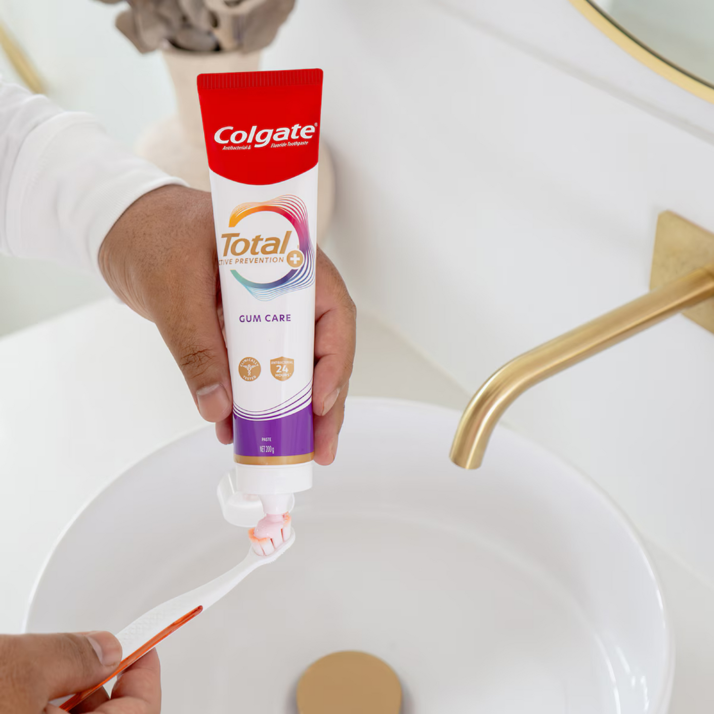 Colgate Total Gum Care Toothpaste specially Fluoride bacteria teeth Best genuine authentic import Australia premium germ cavities dental low price in BD Dhaka