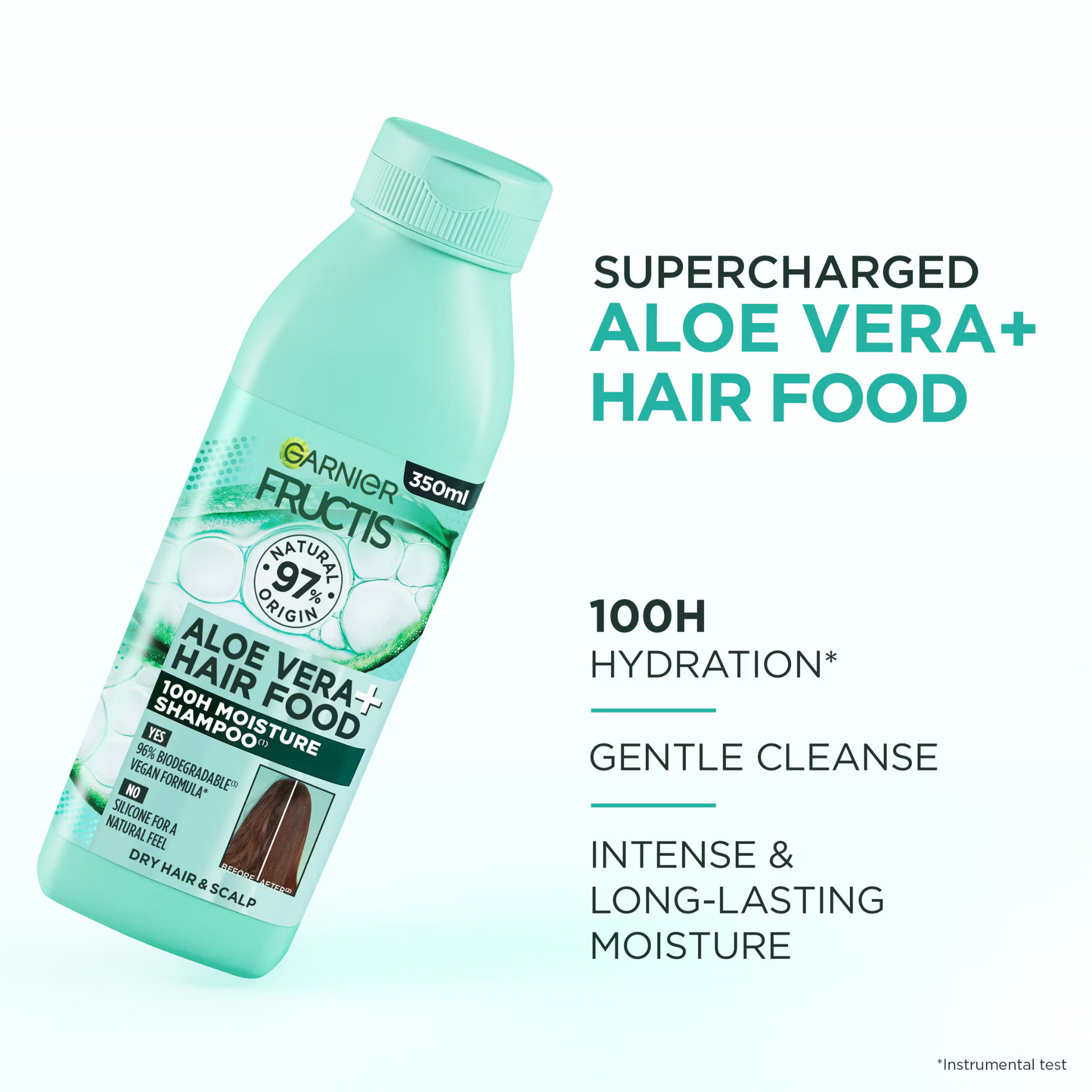 Garnier Fructis Aloe Vera Hair Food 100H Moisture Shampoo UK dry damage hair frizz straight silky Best authentic dandruff  Shine dry nourished low price in BD