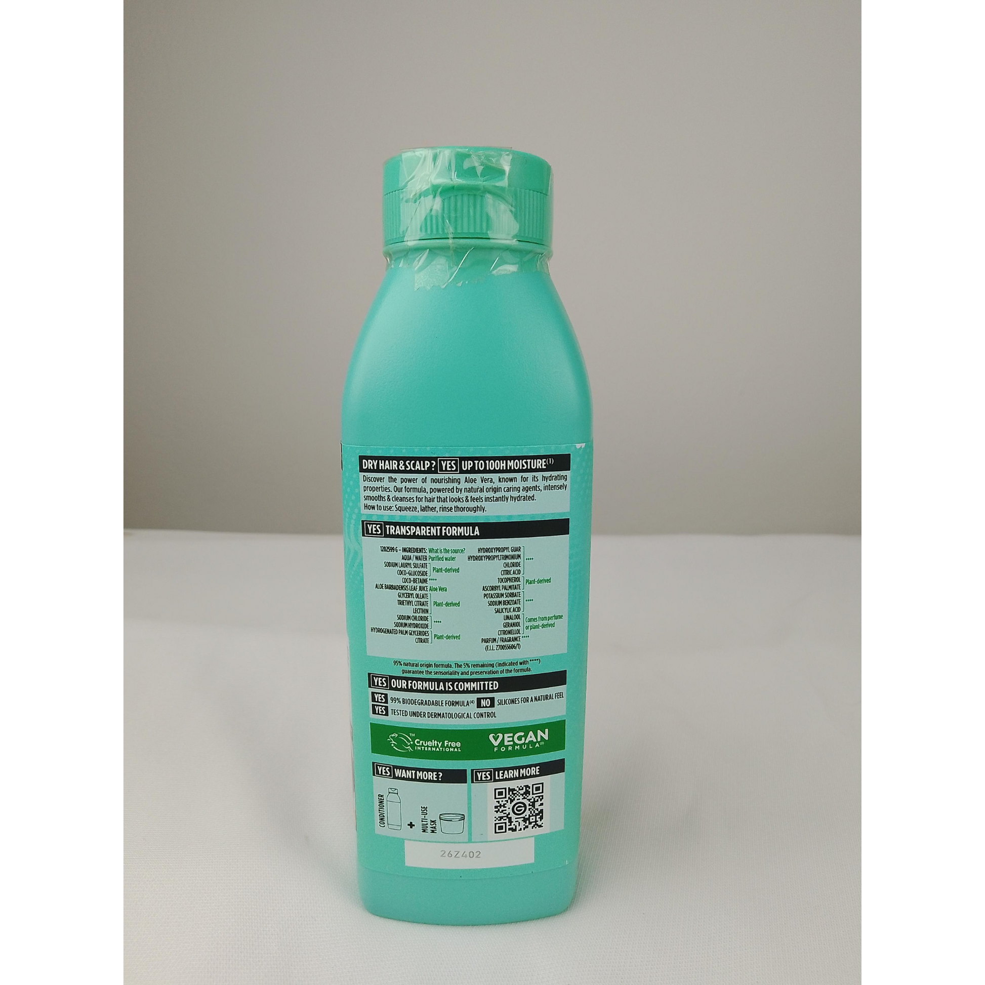 Garnier Fructis Aloe Vera Hair Food 100H Moisture Shampoo UK dry damage hair frizz straight silky Best authentic dandruff  Shine dry nourished low price in BD