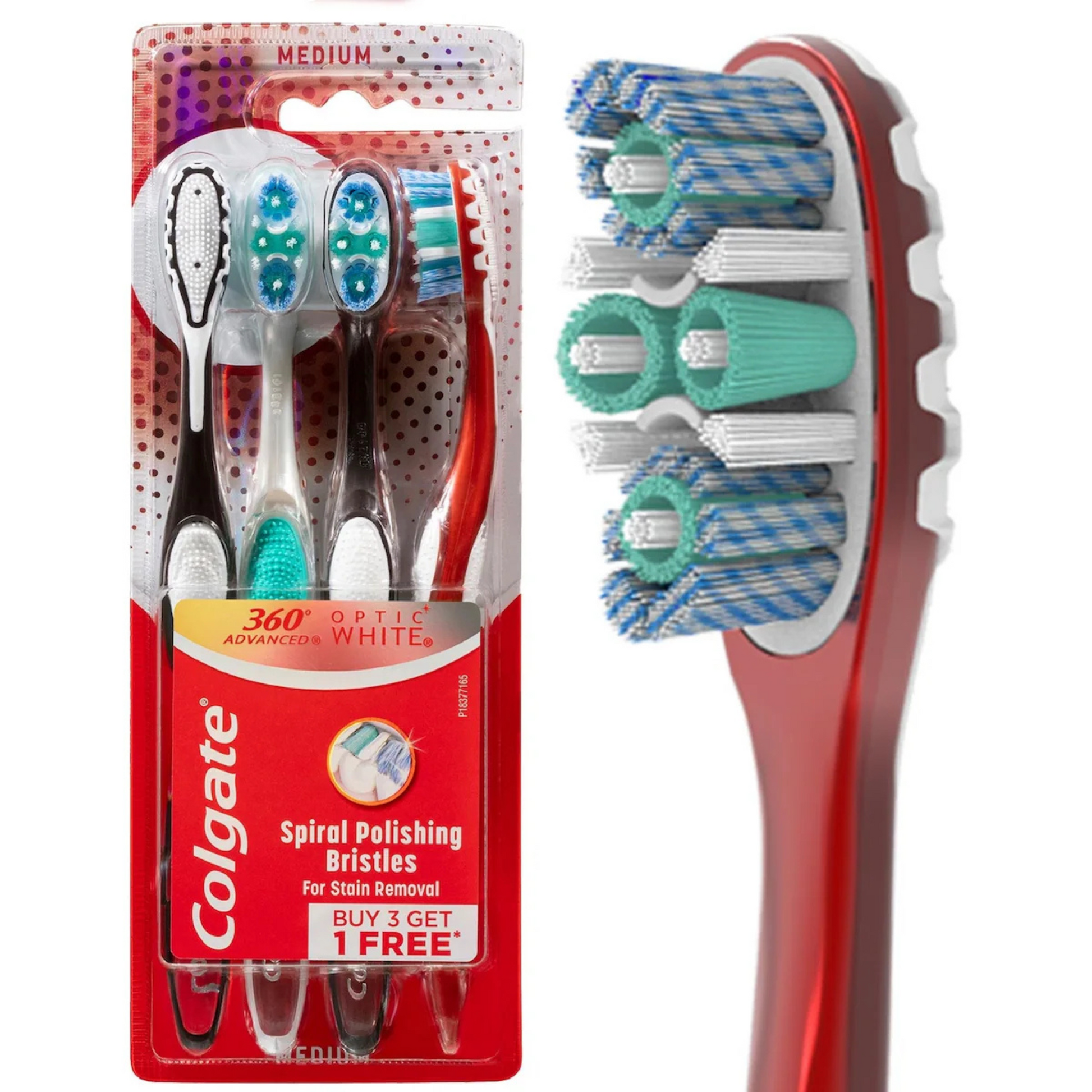 Colgate 360 Advanced Optic White Toothbrush Medium cleaning smoothly germ teeth Best original imported Australia premium dentalcare health cheap price in BD