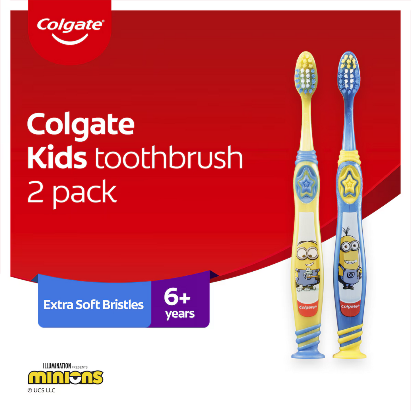 Colgate Kids Minions Extra Soft Toothbrush 6+ Years 2 Pack Imported Australia genuine authentic brand online shop teeth gums clean cheap price in BD Bangladesh