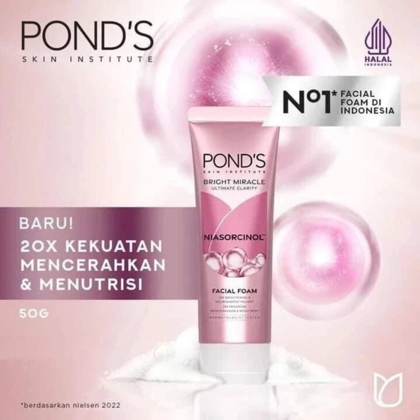 Pond’s Bright Miracle Niasorcinol Facial Foam Best brightening wash imported Australia UK authentic genuine premium brand online shop cheap price in Dhaka BD