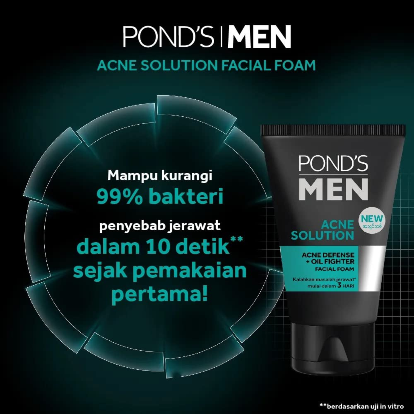 Pond’s Men Acne Solution Oil Fighter Face Wash Men Bright Daily dry dark spot clean Sensitive smooth mattifie Glow soft Best import UK low cheapest price bd