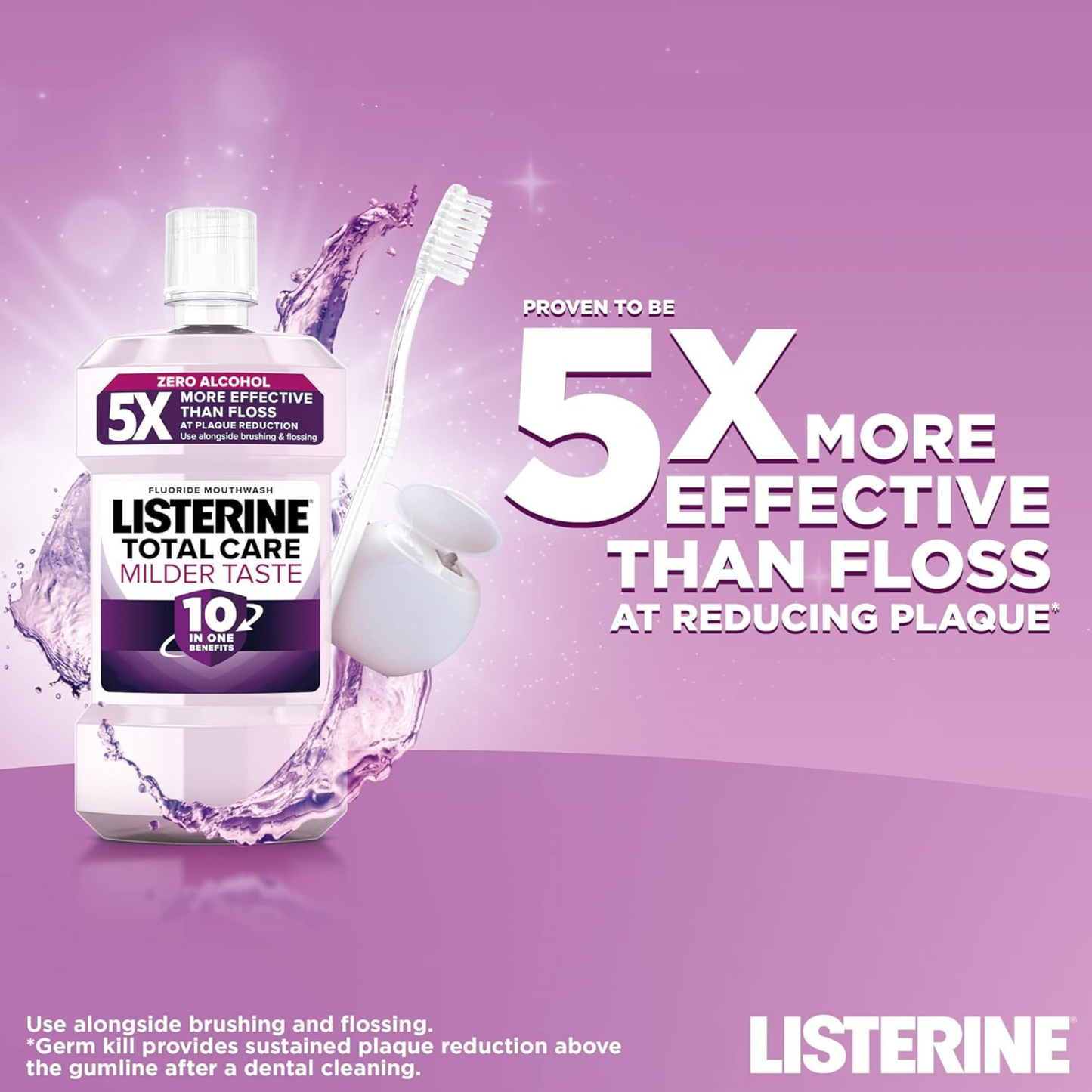 Listerine Total Care Milder Taste Zero Alcohol Antibacterial Mouthwash 10-in-1 Benefits authentic imported genuine premium brand online shop Low Dhaka price BD