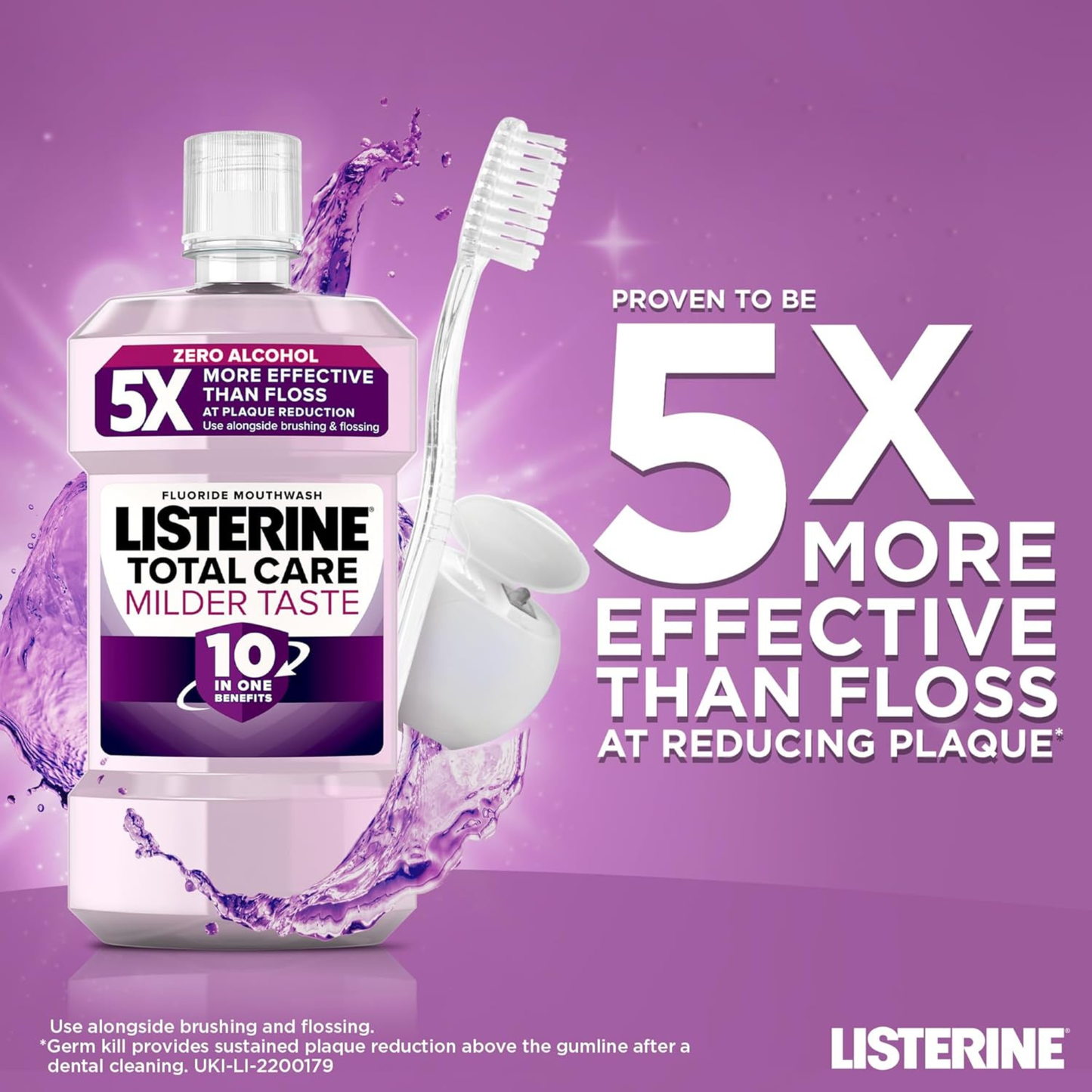 Listerine Total Care Milder Taste Zero Alcohol Antibacterial Mouthwash 10-in-1 Benefits authentic imported genuine premium brand online shop Low Dhaka price BD