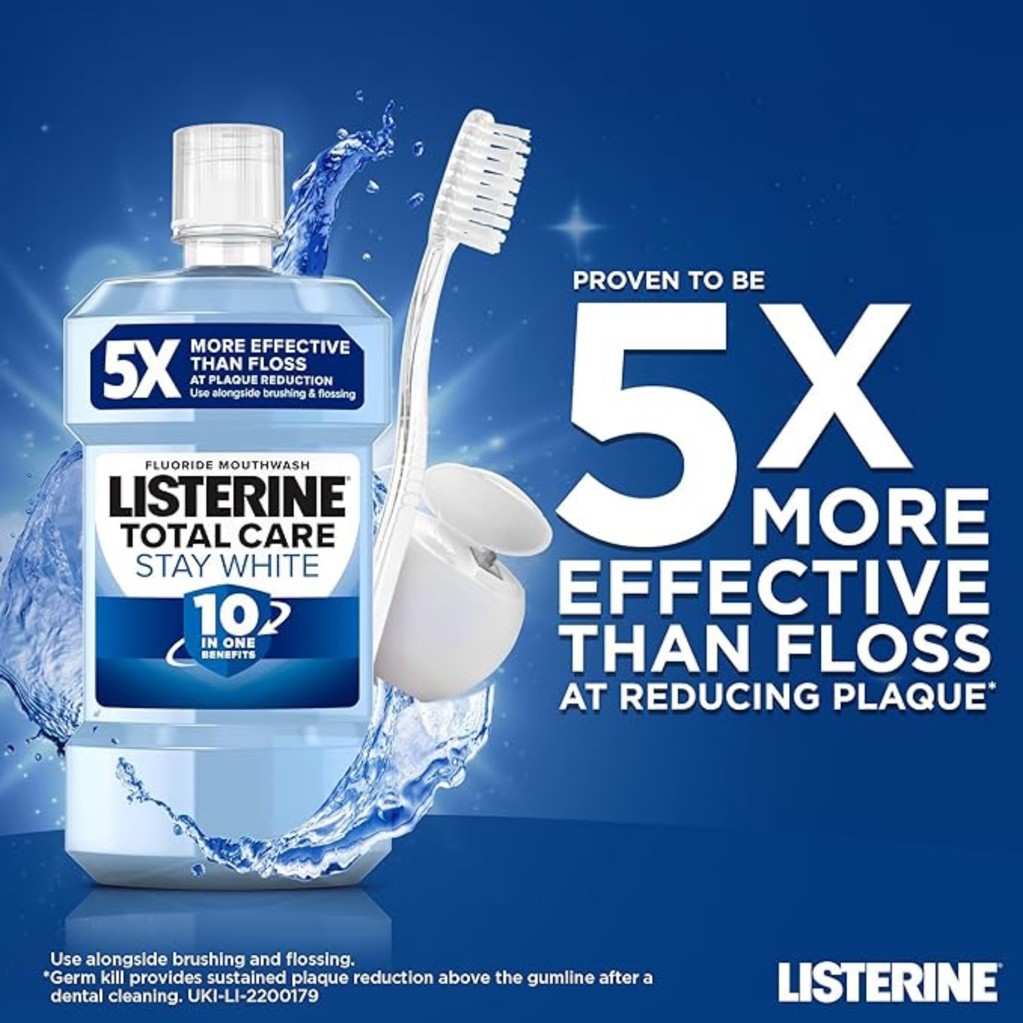 Listerine Total Care Stay White 10 in One Arctic Mint Mouthwash Gum Care Healthy Naturally Teeth authentic import genuine premium brand shop Low Dhaka price BD