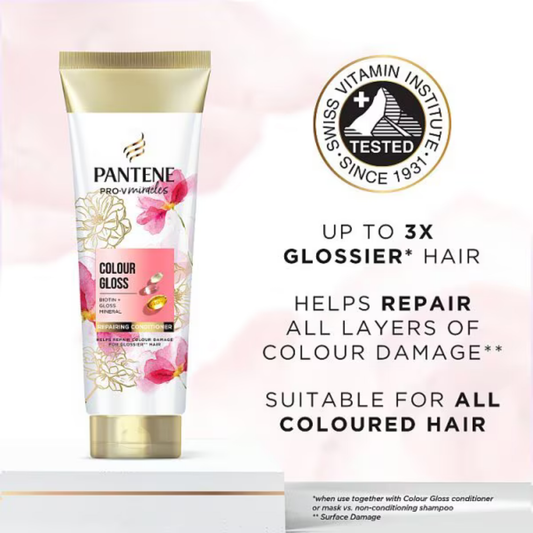 Pantene Pro-V Miracles Colour Gloss Conditioner Biotin & Gloss Mineral UK Best fine healthy growth shine foreign import loss damage sculp low price BD Dhaka