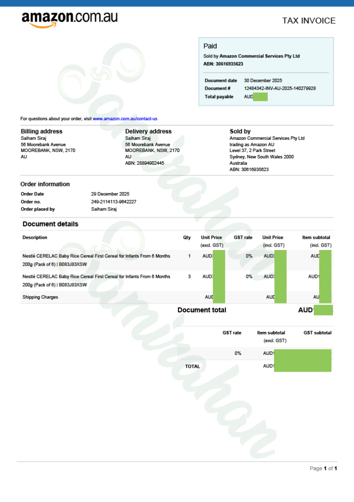 Nestlé Cerelac Baby Rice Cereal from 6+ months (Australia) 200g