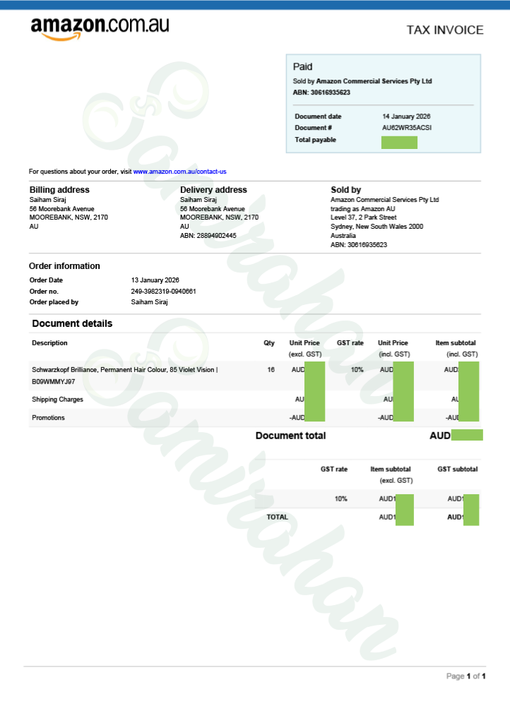 Schwarzkopf Brilliance Permanent Hair Colour 85 Violet Vision (Australia) 1 Kit