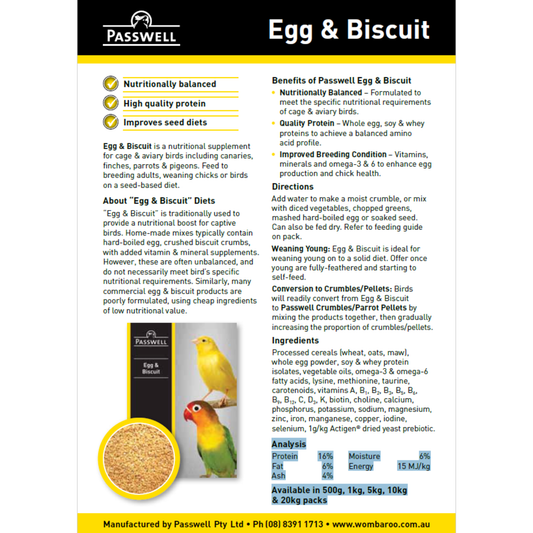 Passwell Egg Biscuit Balanced Breeding Conditioning Bird Diet imported Australia authentic genuine premium Supplement cheap price BD Dhaka Chittagong Bangladesh Shonir Akhra Sayedabad Wari Lalbagh Tejgaon Niketan DNCC Badda Rupnagar