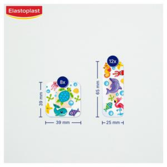 Elastoplast Aqua Protect Kids waterproof plasters Relief minor cuts grazes Medicines healthcare strips First aid Import UK best baby reliable safe price in bd Notun Bazar Vatara Baridhara Nadda Pallabi Farmgate Motijheel Golapbag