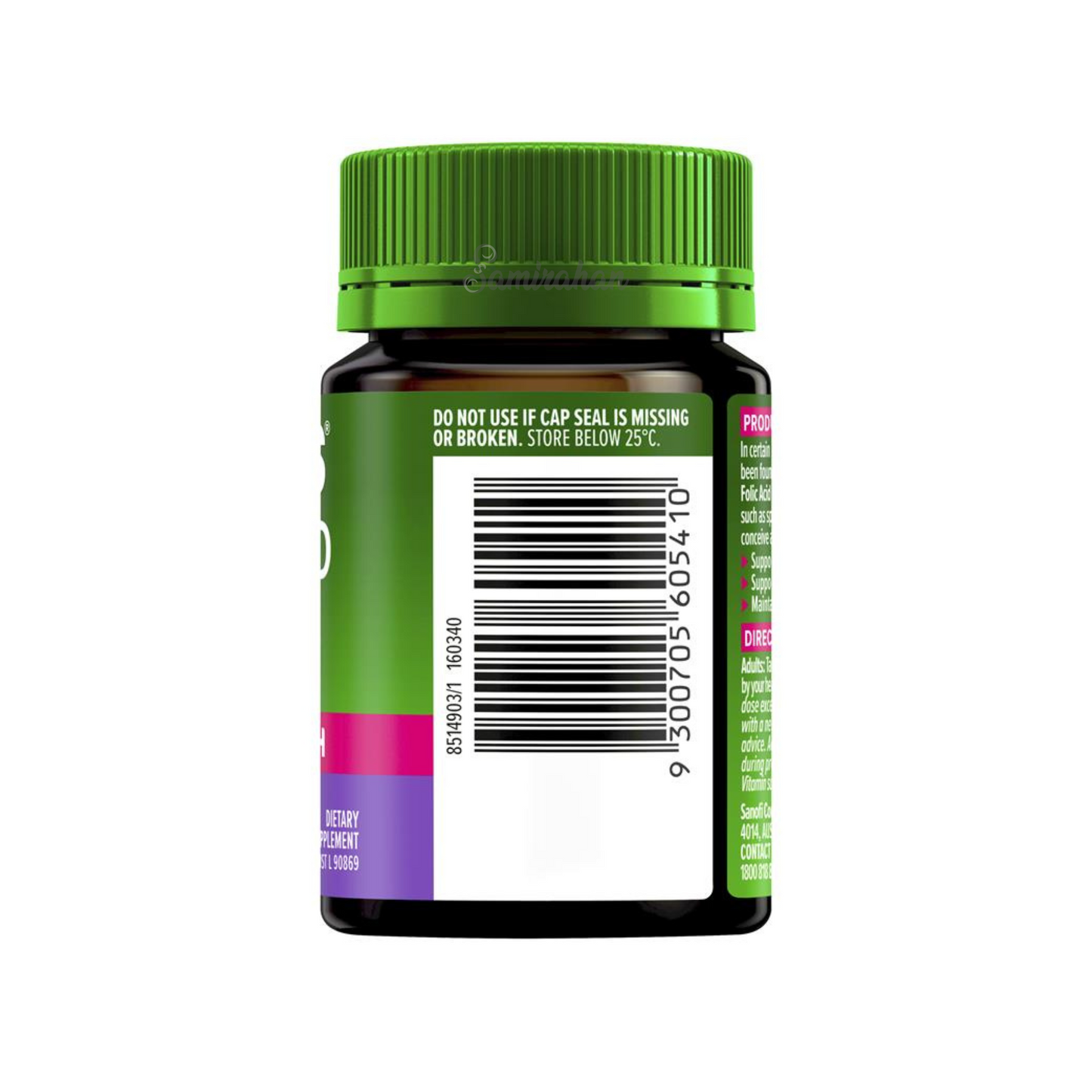 Cenovis Folic Acid 500mcg health supplement women neural tube defects spina bifida anencephaly conceive blood pregnancy Halal Australian authentic low price bd