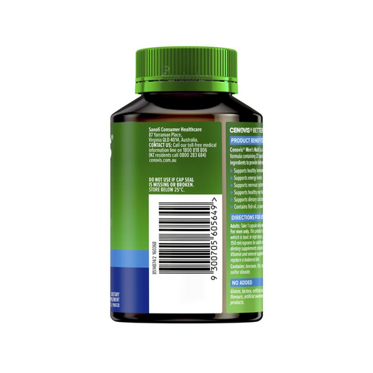 Cenovis Men's multivitamin energy healthy eye function dietary calcium wellbeing absorption immune Best halal food supplement Australian authentic low price bd