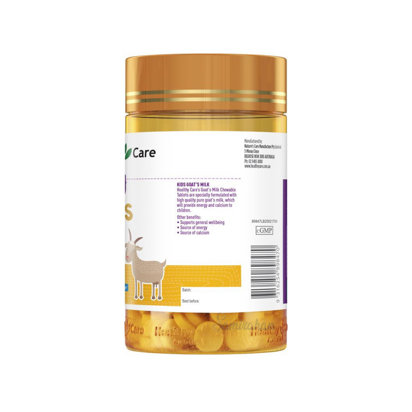 Healthy Care Goat's Milk Chewable Tablets energy calcium children wellbeing baby nutrition food authentic Australia health growth original Import low price bd