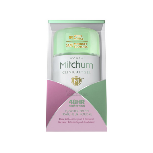 Mitchum For Women Clinical Gel Deodorant Powder Fresh Energy sweat odor dry daily 48 hours white marks Best safe authentic import Australia low price in bd