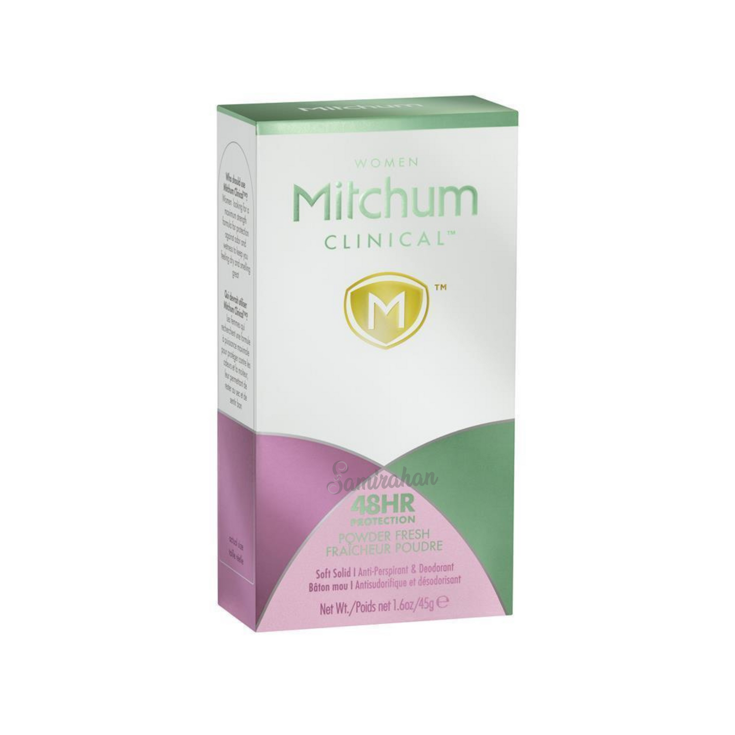 Mitchum Women Clinical Soft Solid Deodorant Powder Fresh Energy sweat odor dry daily 48 hours white marks Best safe authentic import Australia low price in bd