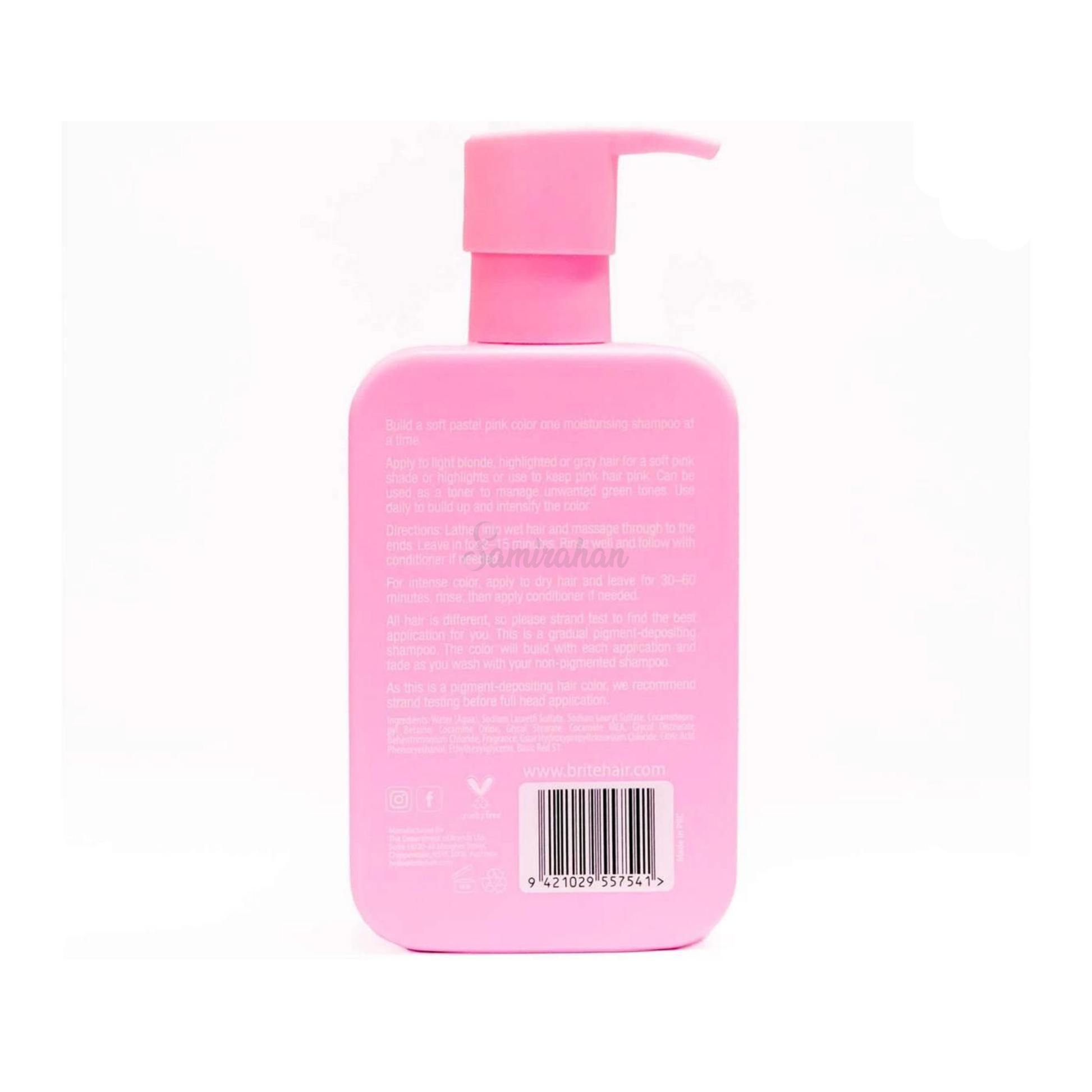 Brite Shampoo Color Pastel Pink gradual pigment-depositing gentle sweet moisturising grey haircare soft highlight washing Best Australia import low price in bd