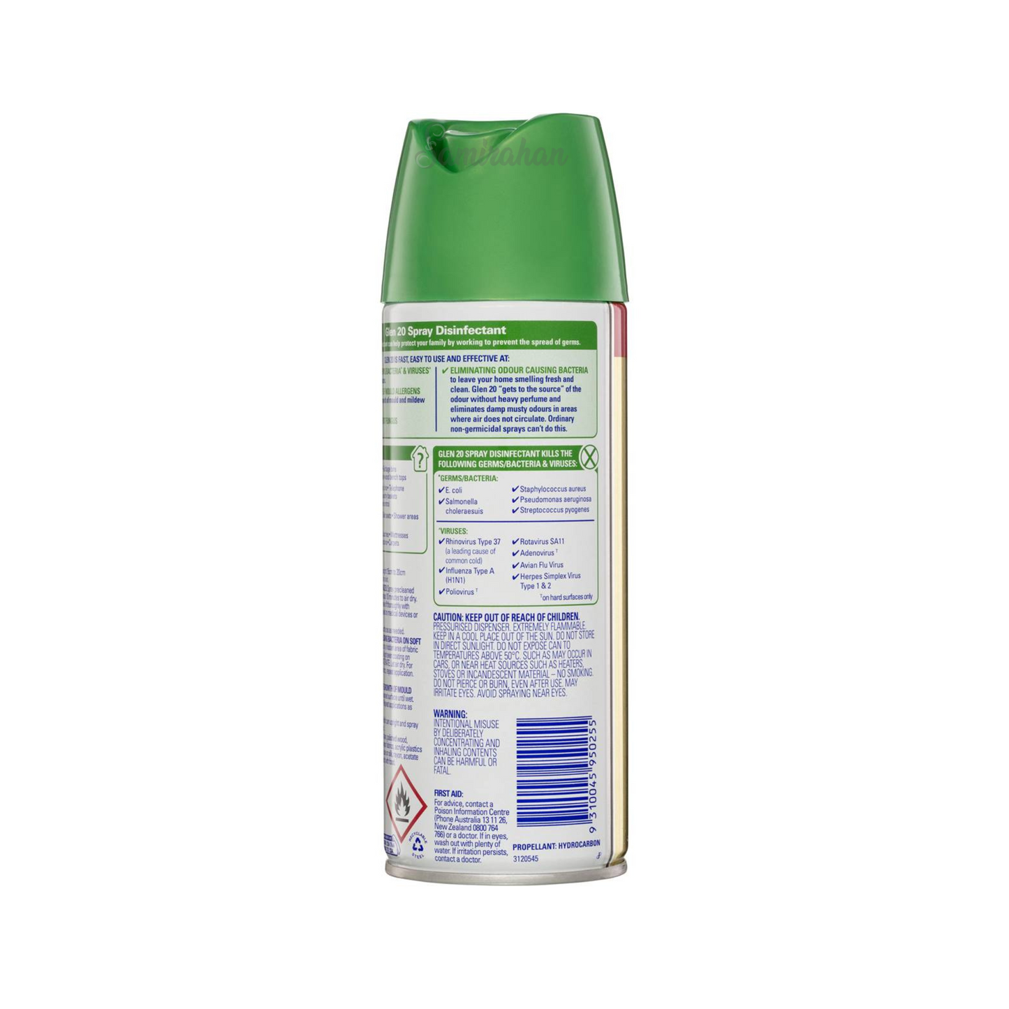 Glen 20 Spray Original is a fast, easy to use & effective surface spray disinfectant that kills 99.9% of germs / bacteria* & viruses^ including Covid-19. It kills the source of mould allergens & controls the growth of mould & mildew on hard surface. It eliminates odour without heavy perfume & eliminates dampness. Best air freshener disinfectant in Dhaka Bangladesh.