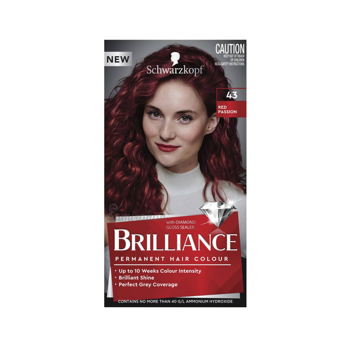 Schwarzkopf Brilliance Permanent Hair Colour 43 Red Passion (Australia) 1 Kit