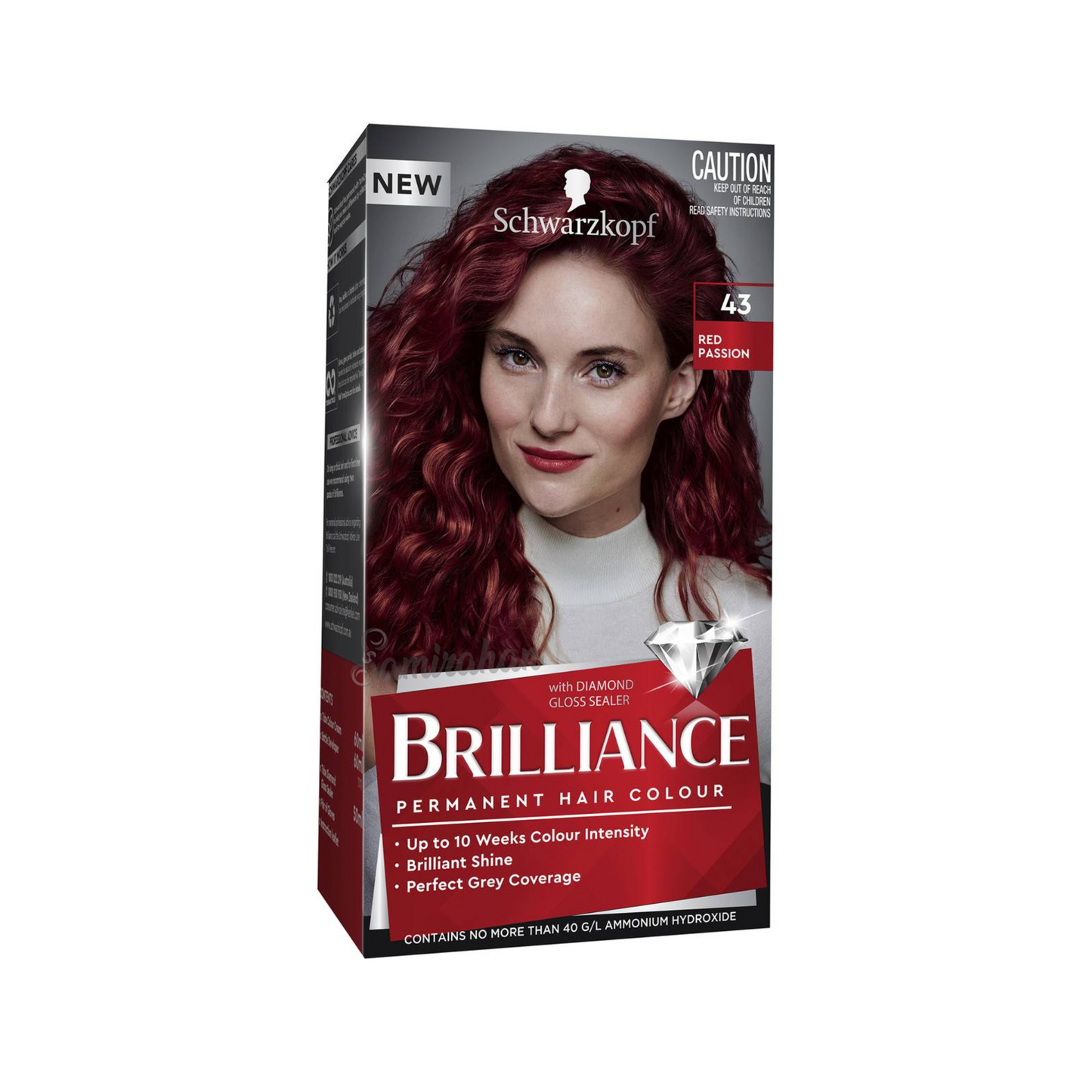 Schwarzkopf Brilliance Permanent Hair Colour 43 Red Passion (Australia) 1 Kit