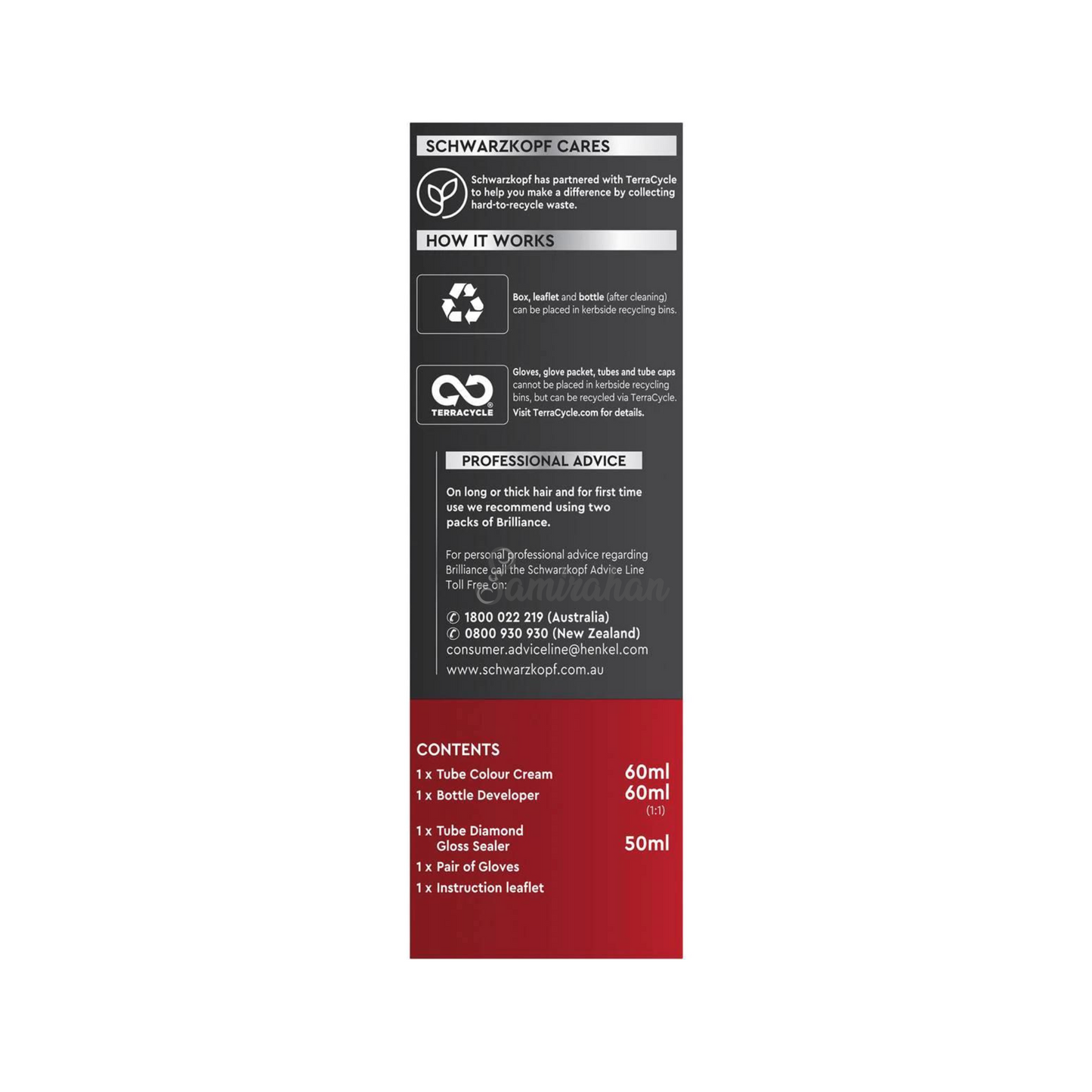 Schwarzkopf Brilliance Permanent Hair Colour 68 Chocolate Rush (Australia) 1 Kit
