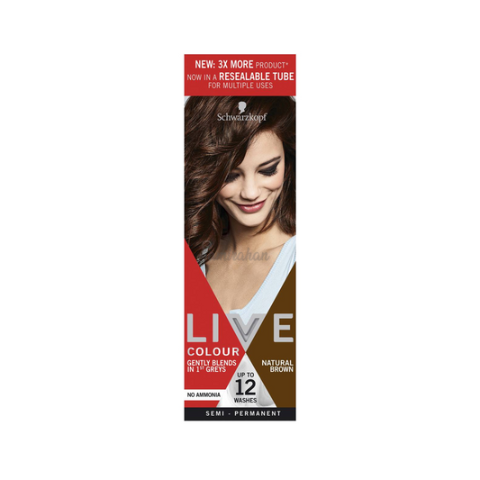 Schwarzkopf Live Colour Semi-Permanent Hair Natural Brown shine healthy stronger Romantic Brown Best safe authentic import Australia premium low price in bd