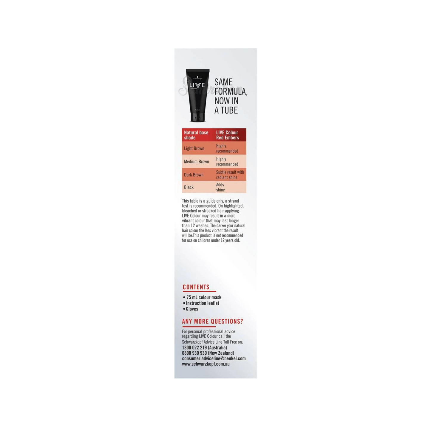 Schwarzkopf Live Colour Semi-Permanent Hair red Rich Burgundy shine healthy stronger Romantic Brown Best safe authentic import Australia premium low price in bd