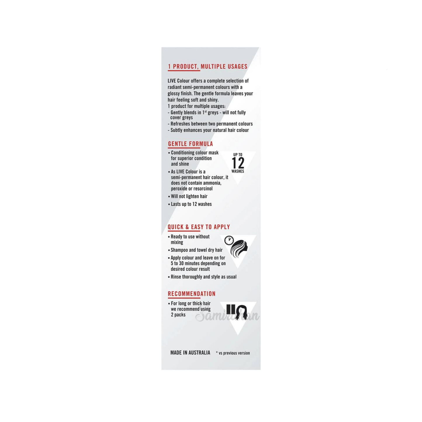 Schwarzkopf Live Colour Semi-Permanent Hair Rich Burgundy shine healthy stronger Romantic Brown Best safe authentic imported Australia premium low price in bd