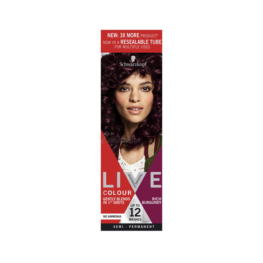 Schwarzkopf Live Colour Semi-Permanent Hair Rich Burgundy shine healthy stronger Romantic Brown Best safe authentic imported Australia premium low price in bd