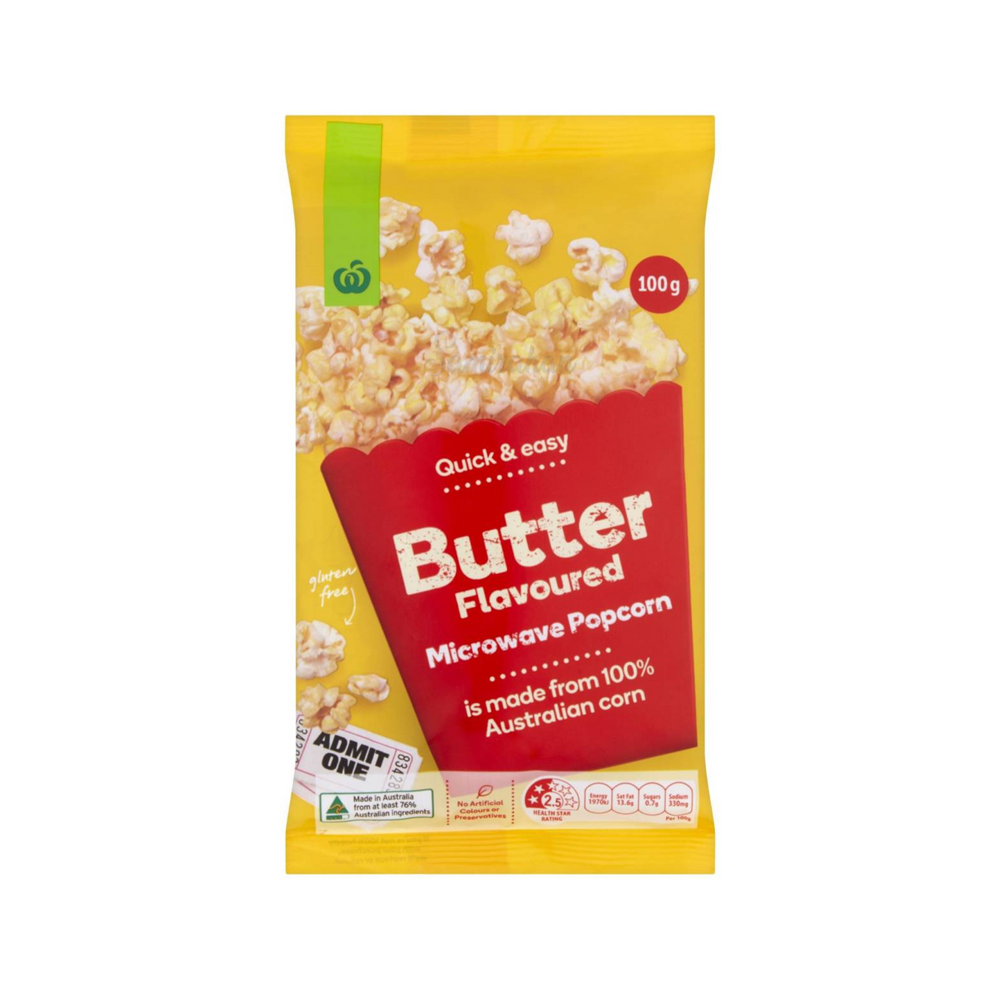 Woolies Microwave Popcorn Butter Flavour natural Australia Grain snack family Best imported genuine authentic organic brand food healthy premium low price in bd