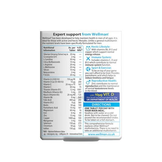 Vitabiotics Wellman Original Multivitamin Men multivitamin Best imported authentic supplement healthcare dietary diet fitness strength gym UK cheap price in bd