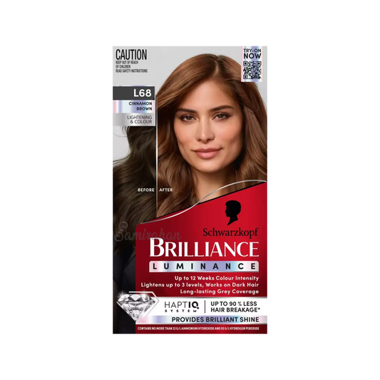 Schwarzkopf Brilliance Luminance L68 Cinnamon Brown Permanent Hair Colour shine genuine premium brand online shop Best safe import AU low price in bd Dhaka Tala Shanti Nagar Savar Nawabganj Dohar Banaripara Bakerganj