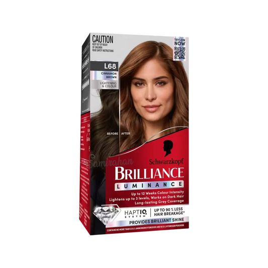 Schwarzkopf Brilliance Luminance L68 Cinnamon Brown Permanent Hair Colour shine genuine premium brand online shop Best safe import AU low price in bd Dhaka Tala Basundhara Residential Area Banani Super Market Mirpur Tongi Kurmitola