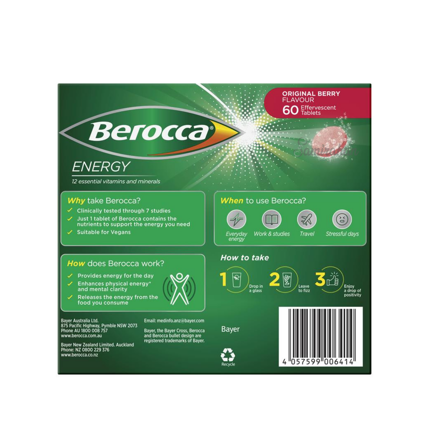 Berocca Energy Berry is a great tasting effervescent energy multivitamin Vitamin B & C drink to help support your physical energy, immunity & mental sharpness. Best imported foreign genuine authentic real Australian Swiss premium quality safe no side effect hydration sports price in Dhaka Chittagong Bangladesh.