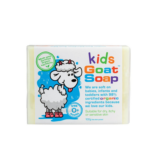 Goat Milk Soap Kids Organic is made of 98% certified organic ingredients. It is suitable for newborns. Containing pure sweet orange essential oil, organic shea butter & organic glycerin, it is soft on babies, infants and toddlers. Best imported bath soap for infant, newborn, toddlers and kids in Dhaka Bangladesh.
